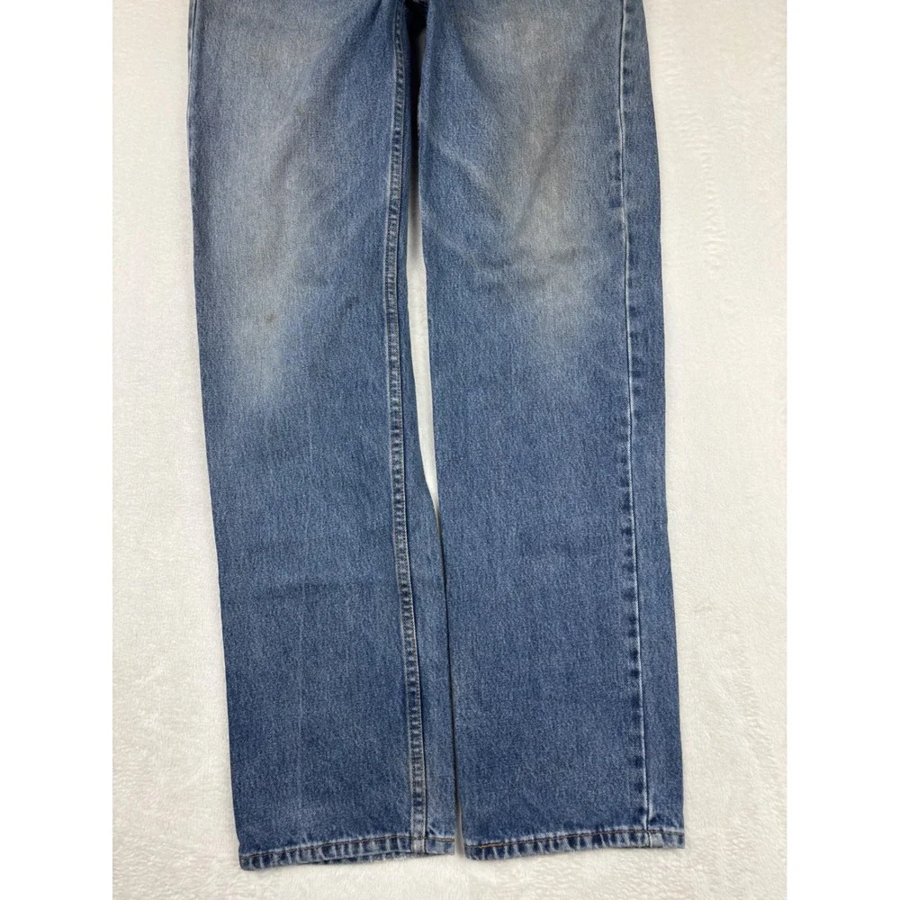 Levis 550 Mens 34x36 Jeans Medium Light Blue Washed Denim Nice High Fading Jeans
